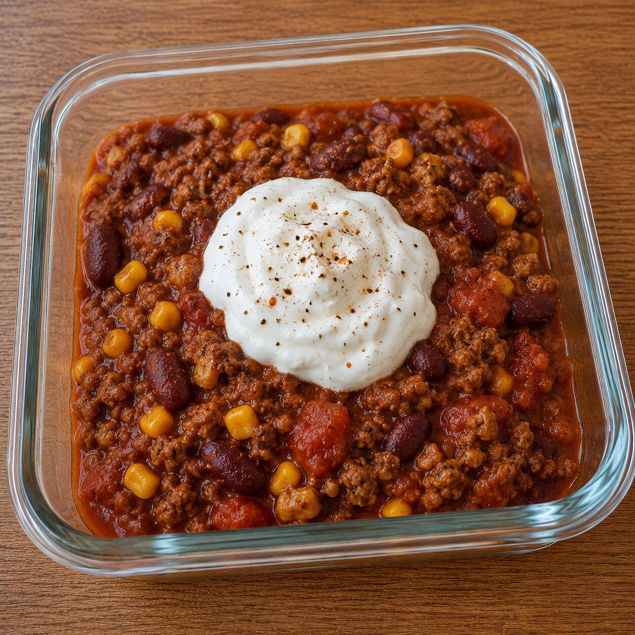 Chili con Carne mit Skyr-Topping